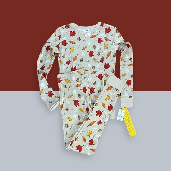Other - Autumn Themed Long Sleeved Pajama Set Size 12